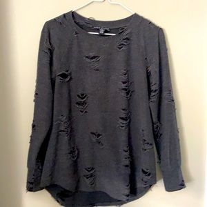 Long sleeve torn shirt